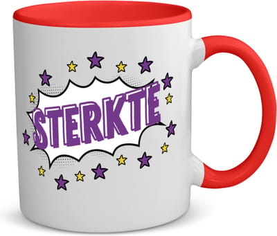 Akyol - sterkte koffiemok - theemok - rood - Beterschap - motivatie - beterschap cadeau - kado - moeilijke tijd - 350 ML inhoud