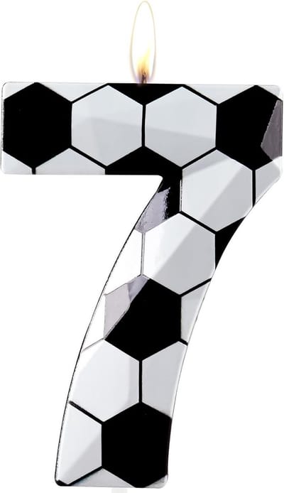 Verjaardag Kaars Nummer 7 Voetbal Thematische Taart Topper 7e Verjaardag Decoratie