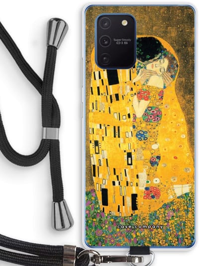 Case Company® - Hoesje met koord geschikt voor Samsung Galaxy Note 10 Lite hoesje met Koord - Der Kuss - Telefoonhoesje met Zwart Koord - Bescherming aan alle Kanten en Over de Schermrand