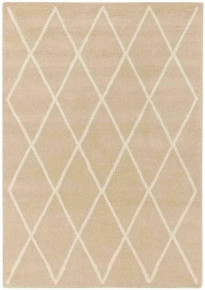 Easy Living - Albany-Diamond-Sand Vloerkleed - 160x230 cm - Rechthoekig - Laagpolig Tapijt - Landelijk, Scandinavisch - Beige