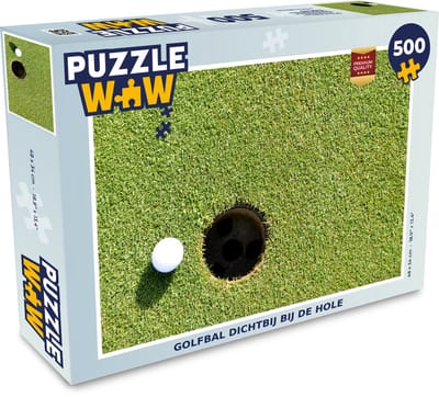 Puzzel Golfbal dichtbij bij de hole - Legpuzzel - Puzzel 500 stukjes