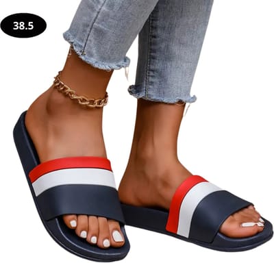 Livano Badslippers Dames - Comfortabel - Flip Flops - Sauna - Zomer - Blauw - Maat 38.5