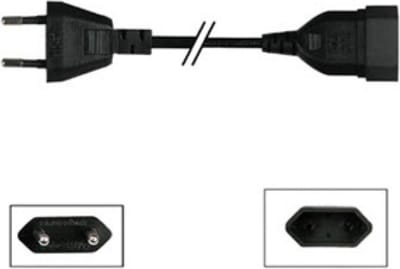 VB Extend Verlengsnoer - Plat Ontwerp - 2 Meter - Zwart - Eurostekker