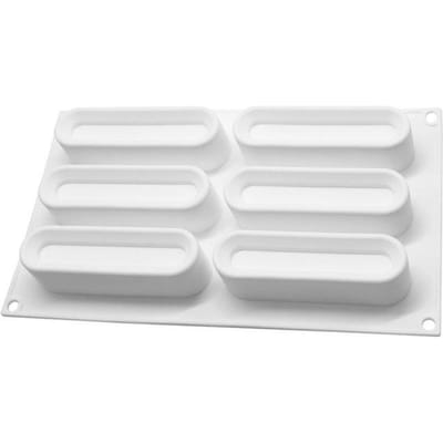 10 Holtes Lange Reep Siliconen Cakevorm Moussevorm Plastic Snijmallen en Gebakplaten Dessert Bakgereedschap Bakvorm white
