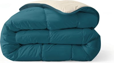 Zelesta Everyday Duo Midnight & Sand Beach 240x200cm - Dekbed zonder overtrek - 30 dagen proefslapen - Wasbaar hoesloos dekbed - Bedrukt dekbed - All year zomerdekbed & winterdekbed
