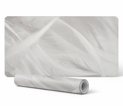 Antislip beschermmat voor op het bureau met delicate verenprint 90x45 cm
