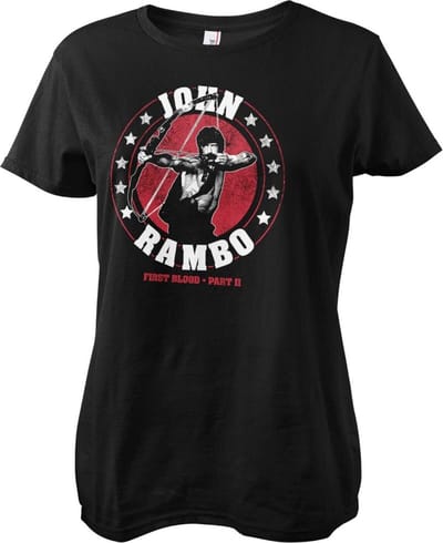 Rambo Dames Tshirt -S- John BOW Zwart