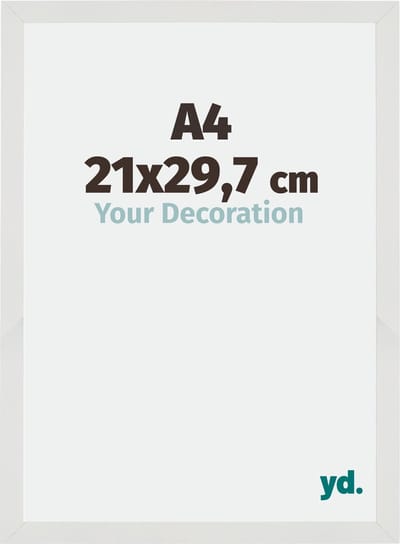 Your Decoration - Fotolijst A4 21x 29,7 cm - MDF - Wit Mat - Mura