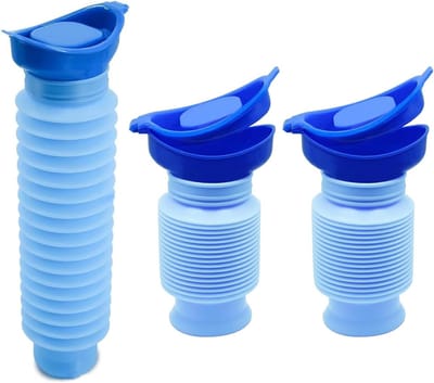 Ryoudavell - Uitschuifbaar noodurinoir - Mini draagbaar toilet voor kamperen, buitenactiviteiten en reizen - Geschikt voor kinderen en volwassenen - 750 ml x 4 stuks