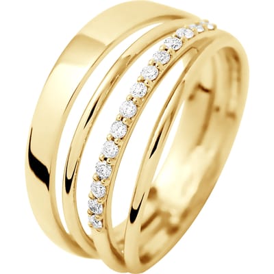 Diamond Ring 0.140 Cts luxe sieraden Yellow Gold