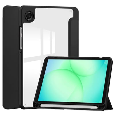 imoshion Tablet Hoes - Geschikt voor Samsung Galaxy Tab A9 Plus / Galaxy Tab A11 Plus - Trifold Hardcase Bookcase - Zwart