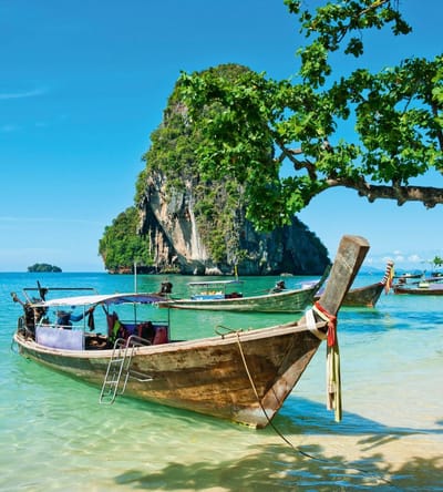 Fotobehang - Thailand Boat 225x250cm - Vliesbehang