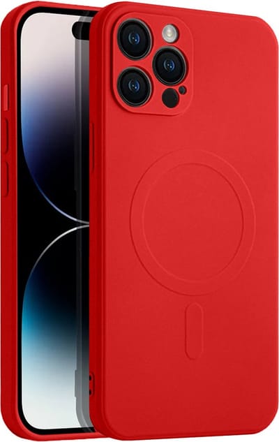 Casify Siliconen Hoesje geschikt voor MagSafe iPhone 12 Pro Max Hoesje - Rood