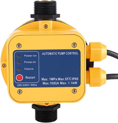 IP65 - 220V - Automatische Waterpomp - Drukschakelaar - Elektronische Drukregulator - Afvoerpomp - Automatisch Aan en Uit met Manometer - Huishoudelijke Accessoires