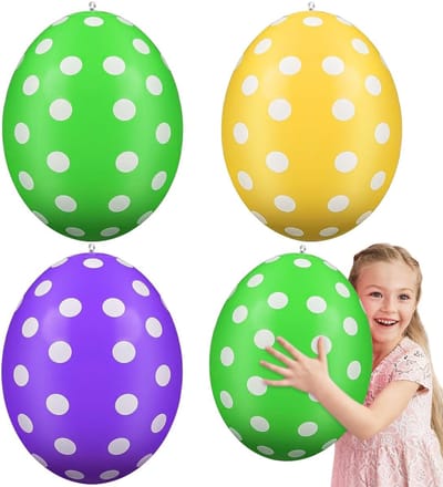Opblaasbare Paaseieren - Paasdecoratie Set - Tuin Versieren - Heldere Kleuren - 50 x 35 cm - Multicolor