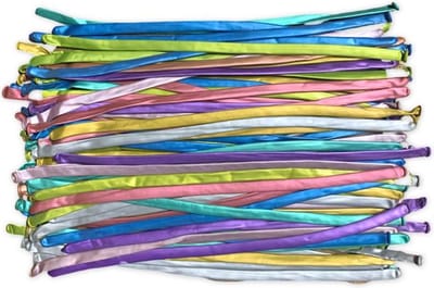 100 Metallic Modelleer Ballonnen - Assorti kleuren - 130cm - Diverse kleuren - Lange ballonnen / Figuur ballonnen