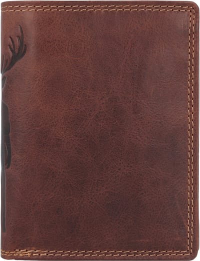 Jack Kinsky Monterey Portemonnee RFID-bescherming Leer 9.5 cm - Jongens - Staand formaat - cognac