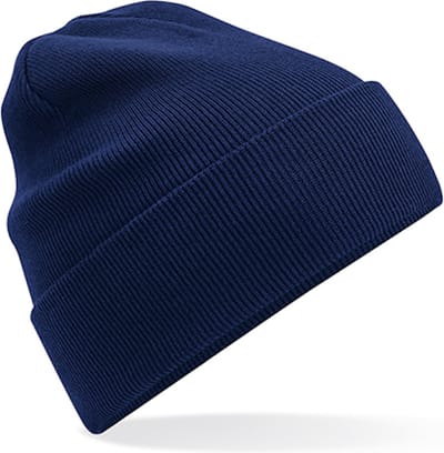 Beechfield 'Organic Cotton Original Cuffed Beanie' Donkerblauw