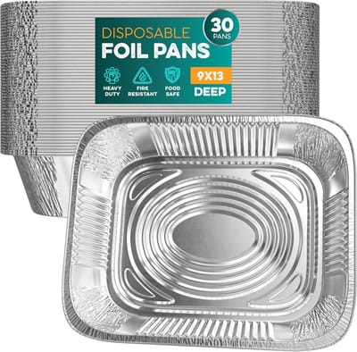 Aluminium Bakvormen - Wegwerp Bakplaten - Bakken en Braden - Sterk en Stapelbaar - 30 Stuks - Zilver