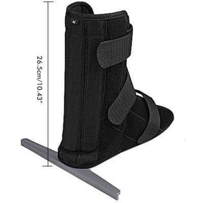 Luchtlaars Looplaars Voetbrace voor Verstuikte Enkel Geblesseerde Voet Enkelverstuiking Gebroken Teen Fractuur zwart