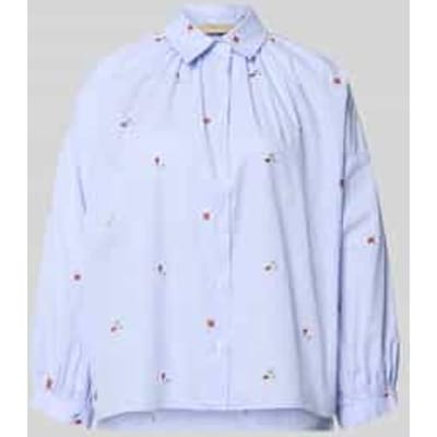 relaxed fit overhemdblouse van puur katoen model 'BUTTERFLY'