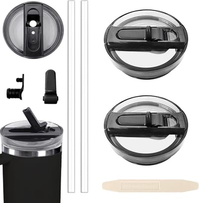 Set van 2 Lekvrije Deksel voor 30oz Mok, Inclusief 2 Rietjes en Demontagetools, Perfecte Accessoires voor Jouw Drinkbekers