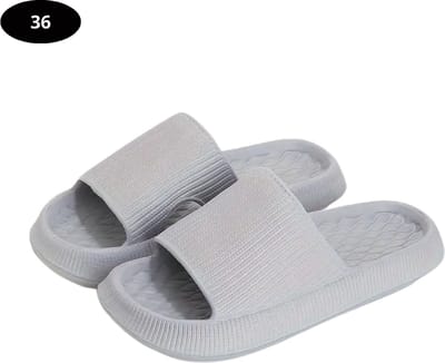 Livano Badslippers Dames - Comfortabel - Flip Flops - Sauna - Zomer - Grijs - Maat 36
