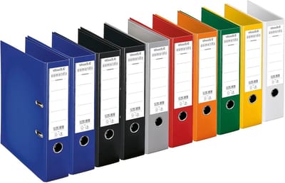 Ringbanden Set - Ordners Archiefmappen - Documenten Organiseren - Hefboommechanisme Vergrendeling - 8 cm Breed - Verschillende Pastelkleuren