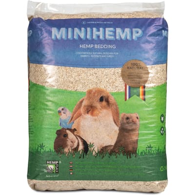 Hennepvezelstrooisel bodembedekking knaagdier 48 ltr