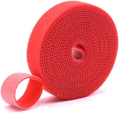 Klittenband Kabelbinders voor Kabelbeheer, 2cm Breed, Rood, Ideaal voor Organisatie en Bevestiging