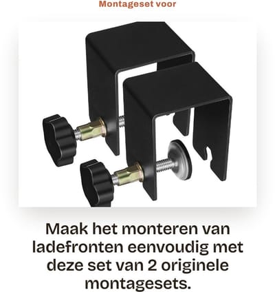 Dailygoods- Ladehouder - 2 Stuks - Verstelbare Beugel - Veilig Monteren - Efficiënte Installatie - Houtbewerking Klem - Gemakkelijk in Gebruik - Montageklem