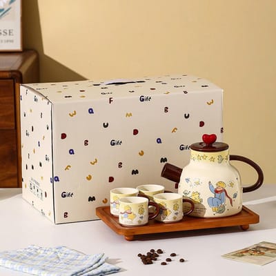 Sterrenprins' Hoge Keramische Pot Festival Openingsgeschenken voor Leuke Schattige Pot Theepot Waterbeker Theekopje Souvenir 750ml