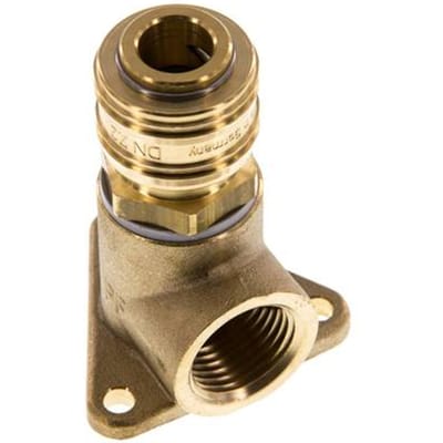 Messing DN 7.2 (Euro) Luchtkoppeling Snelkoppeling G 1/2 inch Binnendraad Wandmontage - CLS7-F-B-PL-012