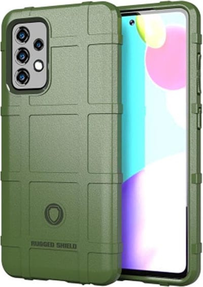 MobyDefend Hoesje - Geschikt voor Samsung Galaxy A52 / A52s - Rugged Shield TPU Backcover - Groen