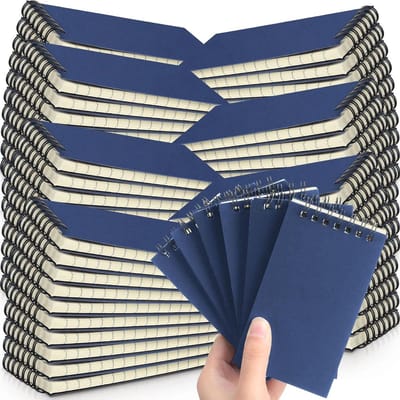 Tenceur 100 stuks Pocket Notebook Bulk Kleine 8x5 Inch Spiraal Notitieblokken Mini Top Gebonden Notebook met Gevoerde 120 Pagina's Gelinieerde Memo Pads voor Kantoor College Verpleegkundige Essentials