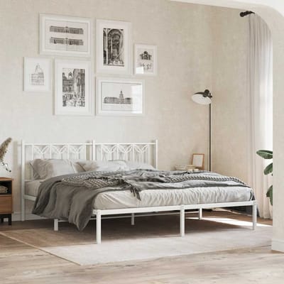 vidaXL Vervangend hoofdbord 180 cm metaal wit