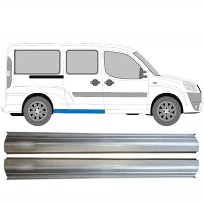 Reparatiepaneel achter dorpel voor Fiat Doblo 2001-2010 / Links + Rechts / Set