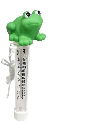 Zwembadthermometer - Watermeter Drijvend - Watertemperatuur Meten - Onbreekbaar Groot Display - 28 cm - Kikker
