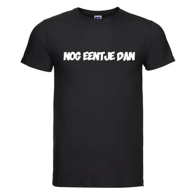 Nog eentje dan T-shirt - 100% Katoen - Maat XS - Classic Fit - Zwart