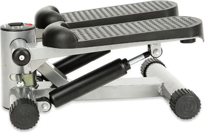Fitness Stepper - Hometrainer Mini - Thuis Trainen - Hydraulisch Aandrijfsysteem - 350 LBS Capaciteit - Zwart Zilver