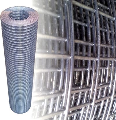 Voliere gaas 25 x 25mm 1,05mm 200cm x 12,5m Verzinkt