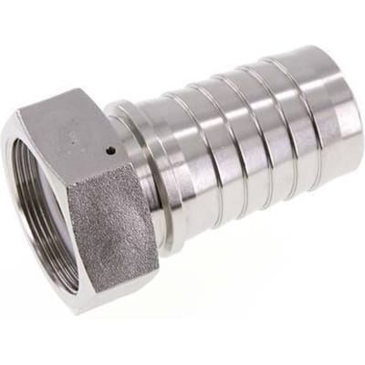 50x68 mm & G2'' RVS 1.4301 Slangpilaar met Wartelmoer DIN EN 14423 / DIN 2826