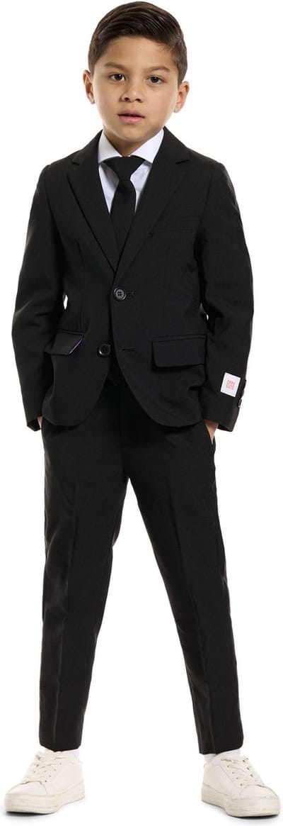 OppoSuits Black Knight - Jongens Kostuum - Zwart - Feest - Maat 92/98
