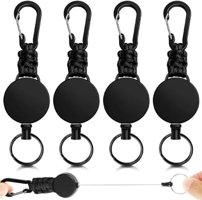 Dailygoods- Sleutelhanger Uittrekbaar - 4 Stuks - Robuuste