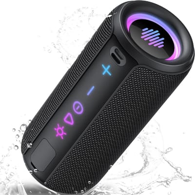 Draagbare Bluetooth Speaker met Sfeervolle Verlichting en Krachtige Dual Speakers
