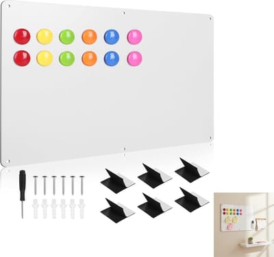 Omgoods - Wit Magneetbord 42 x 30 cm - Memobord en Whiteboard met Magneten