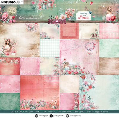 Design Paper pad Background paper - JMA Sending you love nr. 289