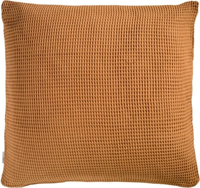 Heckett & Lane Wafel Kussensloop Katoen - cognac brown 50x50cm
