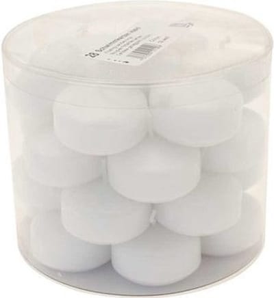Enlightening Candles Drijfkaarsen - 28x stuks - wit - ca 4 branduren - dia 5 cm - sfeerkaarsen - geurloos