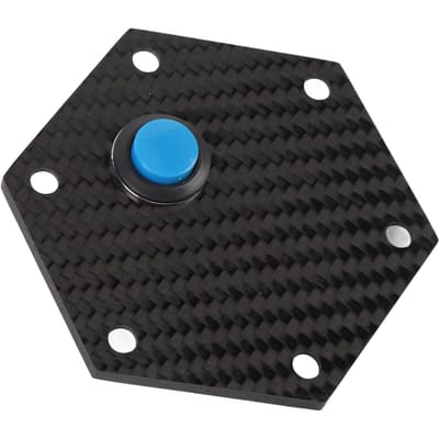 6 Gats Stuurwiel Hoornkap Koolstofvezel Stijlvolle Look Stuurwiel Middenkap voor 6 Bouten black
